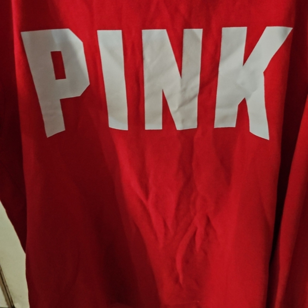 Red PINK Graphic Sweatshirt